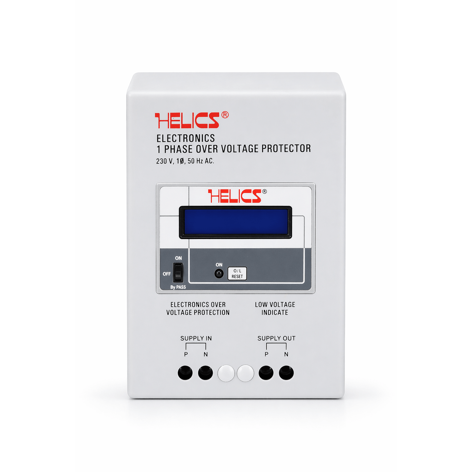 Helics Digital Over Voltage Protector with Display 1 Phase 230V Voltage Protection Device